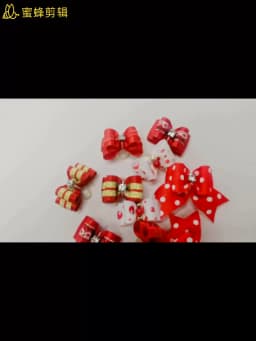 10pcs/lot Hand-made Small Hair Bows For Dog Rubber Band Cat Hair Bowknot Boutique Valentine's day Dog Grooming Pet Accessories