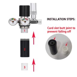 ZRDR Aquarium CO2 Gas Cylinder Generator Filter Element Filter Tube Fish Tank CO2 Carbon Fiber Filter Element Accessories