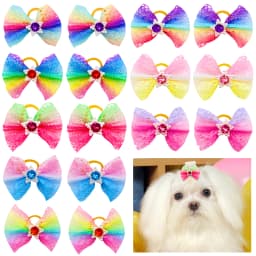30PCS Pet Dog Cat Puppy Grooming Bows Pet Hair Accessories Decorate Hair for Small Dog Hair Rubber Band Dog Supplier