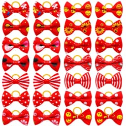30PCS Pet Dog Cat Puppy Grooming Bows Pet Hair Accessories Decorate Hair for Small Dog Hair Rubber Band Dog Supplier