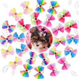 30PCS Pet Dog Cat Puppy Grooming Bows Pet Hair Accessories Decorate Hair for Small Dog Hair Rubber Band Dog Supplier