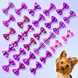 30PCS Pet Dog Cat Puppy Grooming Bows Pet Hair Accessories Decorate Hair for Small Dog Hair Rubber Band Dog Supplier