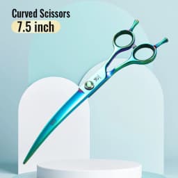 Fenice JP440C Steel 7.5 Inch Dog Beauty Scissors Pet Dogs Grooming Scissors Set Straight&Curved &Thinner&Chunker Shears Kits
