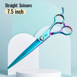 Fenice JP440C Steel 7.5 Inch Dog Beauty Scissors Pet Dogs Grooming Scissors Set Straight&Curved &Thinner&Chunker Shears Kits