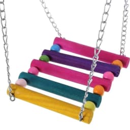 1pc Colorful Hanging Hammock Swing Toys for Pet Birds Perfect for Parrots Parakeets Budgies and Cockatiels