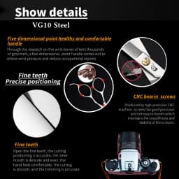 Crane 7.0 7.5 Inch Pet Cutting Scissors Japan VG10 Professional Supplies Teddy Dog Hair Grooming Shear High Quality Accessorie