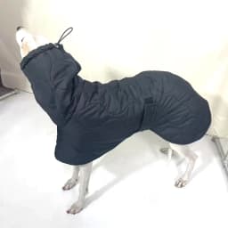 Winter Dog Outer Black Quilted Turtle Collar Dog Coat Warm Italian Greyhound Adjustable Cotton Whippet