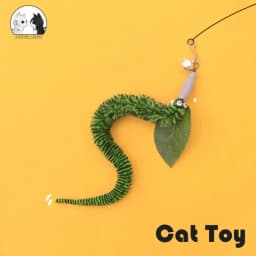 Caterpillar Cat Toy Set Cat Feather Teaser Wand Toy for Kitten Cat Dog Plush Worms Interactive Training Playing Stick Pet Toy