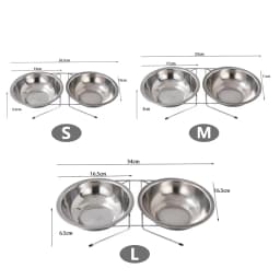 1PC Stainless Steel Double Pet Bowls Dog Cat Water Food Non Slip Feeding Station