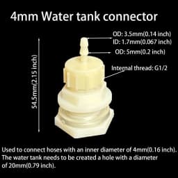 2Pcs Water Tank Hose Connector G1/2 inch DN15 Thread Outlet Plastic Poultry Pet Farming Pagoda Joint Coupling Irrigation