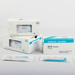 12pcs Absorbable Suture Thread Pet Dog Specific PGA 910 75CM 90CM With Needle 2/0 3/0 4/0 5/0 Teaching Clinic Hospital Exercises