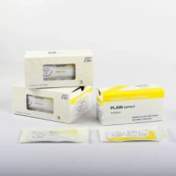 12pcs Absorbable Suture Thread Pet Dog Specific PGA 910 75CM 90CM With Needle 2/0 3/0 4/0 5/0 Teaching Clinic Hospital Exercises