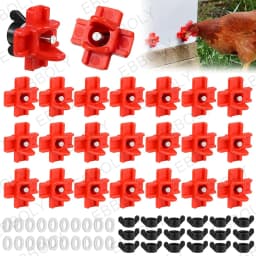 15/20/30 Pack Horizontal Chicken Nipples Waterer Automatic Poultry Nipples Horizontal Side Mount Chicken Drinkers for Quail Duck