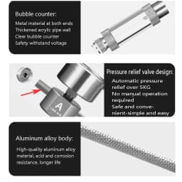 Aquarium DIY CO2 Generator System Kit CO2 Generator, Bubble Counter Diffuser with Solenoid Valve, For / Aquatic Plant Growth