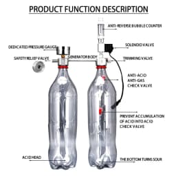 Aquarium DIY CO2 Generator System Kit CO2 Generator, Bubble Counter Diffuser with Solenoid Valve, For / Aquatic Plant Growth