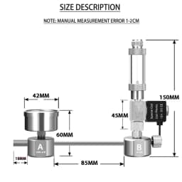 Aquarium DIY CO2 Generator System Kit CO2 Generator, Bubble Counter Diffuser with Solenoid Valve, For / Aquatic Plant Growth