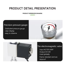 Aquarium DIY CO2 Generator System Kit CO2 Generator, Bubble Counter Diffuser with Solenoid Valve, For / Aquatic Plant Growth