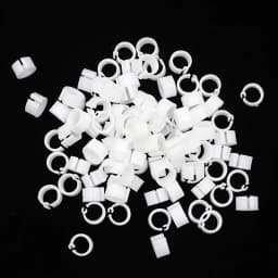 100Pcs Birds Pigeon Foot Rings Small Poultry Foot Ring 10 Colors Plastic Dove Clip Quail Pigeon Foot Ring Pet Bird Supplies