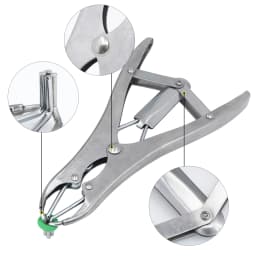 Stainless Steel Sheep Broken Tail Castration Forceps Expansion Clamp Elasticity Rubber Castration Rings Farm Animal Bloodless