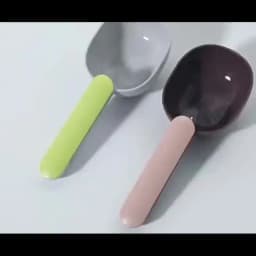 Multifunctional Dog Food Cat Food Shovel Spoon Feeding Spoon Sealed Bag Clip Creative Measuring Cup Curved Design Easy To Clean