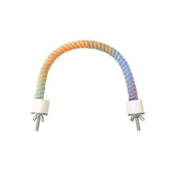 Screw Head Colored Cotton Parrot Pole Sturdy Hanging Clip Swing Colorful Perch Flexible Comfortable Parrot Standing Woven Rope