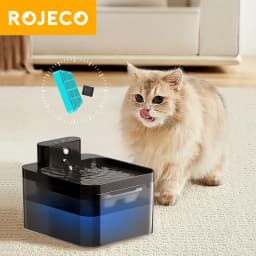 ROJECO Water Fountain Replaceable Filter For 2.2L Wireless Cat Water Foutain Filters Cats Drinkers Pet Water Purifier Filters