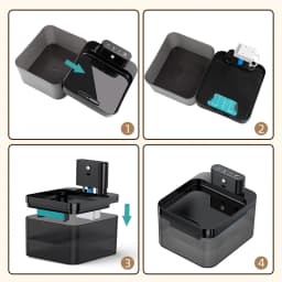 ROJECO Water Fountain Replaceable Filter For 2.2L Wireless Cat Water Foutain Filters Cats Drinkers Pet Water Purifier Filters