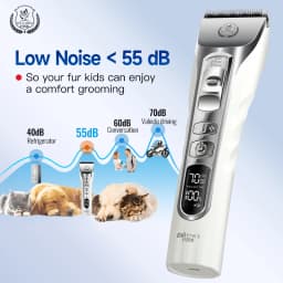 Fenice New Upgrade 5000mA Capacity Cordless LCD Screen Pets Dog Grooming Clippers Rechargeable Haircut Shaver for Trimming Salon