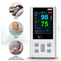 Handheld Pulse Oximeter Monitor for Heart Rate and Oxygen Saturation with Veterinary Medical SPO2 with Memory