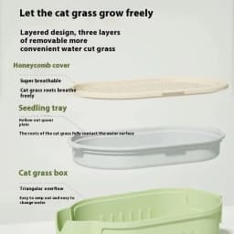 Organic Cat Grass Planter Kit Hairball Relief Natural Digestive Aid Grow Your Own Cat Grass Bowl Set Not Include Seed