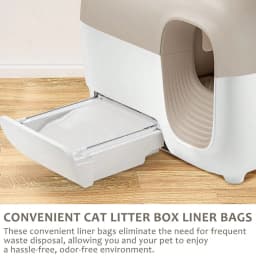 60 Pcs Cat Litter Bags for PetSnowy Snow Cat Litter Box,Self-Sealing Waste Drawer Liner Bags,Heavy Duty Tear and Leak Resistant