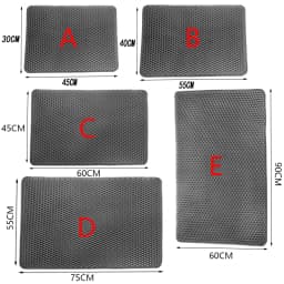 Cat Litter Mat Non Slip Big Pet Litter Box Filter Mat Double Layer Wear Resistant Waterproof Cat Litter Mat Pet Clean Supplies