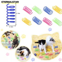 Durable Colorful Spiral Coil Cat Spring Toy Interactive Durable Gauge Kitten Plaything for Indoor Hunting Pet Supplies 5/200 Pcs