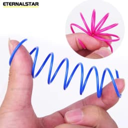 Durable Colorful Spiral Coil Cat Spring Toy Interactive Durable Gauge Kitten Plaything for Indoor Hunting Pet Supplies 5/200 Pcs