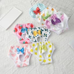New Washable Dog Physiological Pants Leakproof Cartoon Pet Diaper Reusable Breathable Dog Menstrual Pants