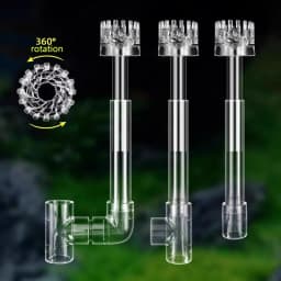 DIY Acrylic Aquarium Skimmer Lily Pipe Spin Surface Inflow Outflow Water Plant Tank Filter Cleaning Fish Tank Accessories