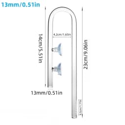 Aquarium Equipment Glass Inlet and Outlet Water Inlet Trumpet Outlet Grass Tank Filter Barrel Pipe Hose Accessories Inlet Outlet