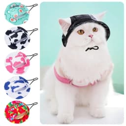 Fashion Adjustable Pet Sun Cap Anti Stripping Sun Protection Sport Hat Breathable Dog Bucket Hat Outdoor