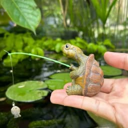 Creative Cute Fishing Turtle Resin Figure Statue Fish Tank Decoration Micro-Landscape Garden Decoration Aquarium Ornaments