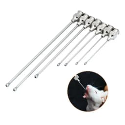 Pet Feeding Syringe Poultry Feeding Medicine Needle Tube Stainless Steel Straight Needle Cats Dogs Hamsters Feed Water Needles