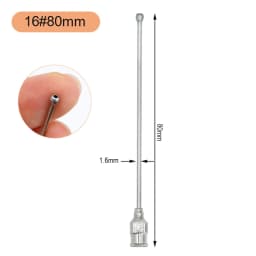 Pet Feeding Syringe Poultry Feeding Medicine Needle Tube Stainless Steel Straight Needle Cats Dogs Hamsters Feed Water Needles