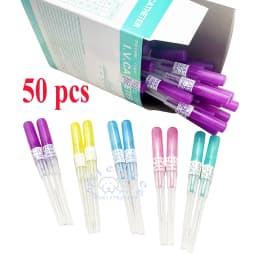 50pcs Pet Farm Animals Disposable IV Cannula IV Catheter Intravenous Catheter Injection Pen Type 18G 20G 22G 24G 26G Veterinary
