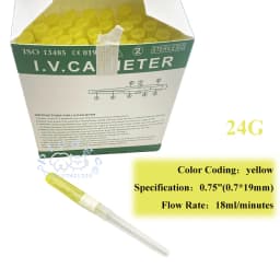 50pcs Pet Farm Animals Disposable IV Cannula IV Catheter Intravenous Catheter Injection Pen Type 18G 20G 22G 24G 26G Veterinary