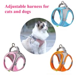 Pet Cat Dog Harness Vest Chest Rope Set Reflective Breathable Adjustable Pets Harness Kitten Collar for Small Medium Dogs Cats