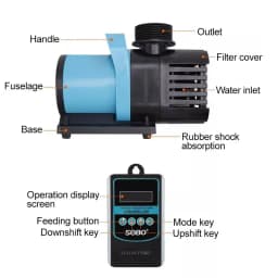 AC220V Ultra-quiet Submersible Pump, Suitable for Fish Tank and Aquarium Filtration, Oxygenation and Circulation Water Pump