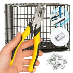 Pet Cage Installation Repair Clamp Chicken Quail Cage Binding Cage Pliers Bird Rabbit Clamp Pliers with Nail Cage Buckle Clips
