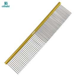 Oitabi Professional Pet Grooming Comb for Removing Matted Fur, Prevents Knots and Mats, Long Teeth Long & Short Haired Pet Comb