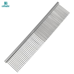 Oitabi Professional Pet Grooming Comb for Removing Matted Fur, Prevents Knots and Mats, Long Teeth Long & Short Haired Pet Comb