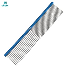 Oitabi Professional Pet Grooming Comb for Removing Matted Fur, Prevents Knots and Mats, Long Teeth Long & Short Haired Pet Comb