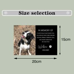 Personalized Pet Memorial Rectangular Stone Pet Grave Marker With Photo Custom Garden Stone Slate Tombstone Pet Memorial Gift